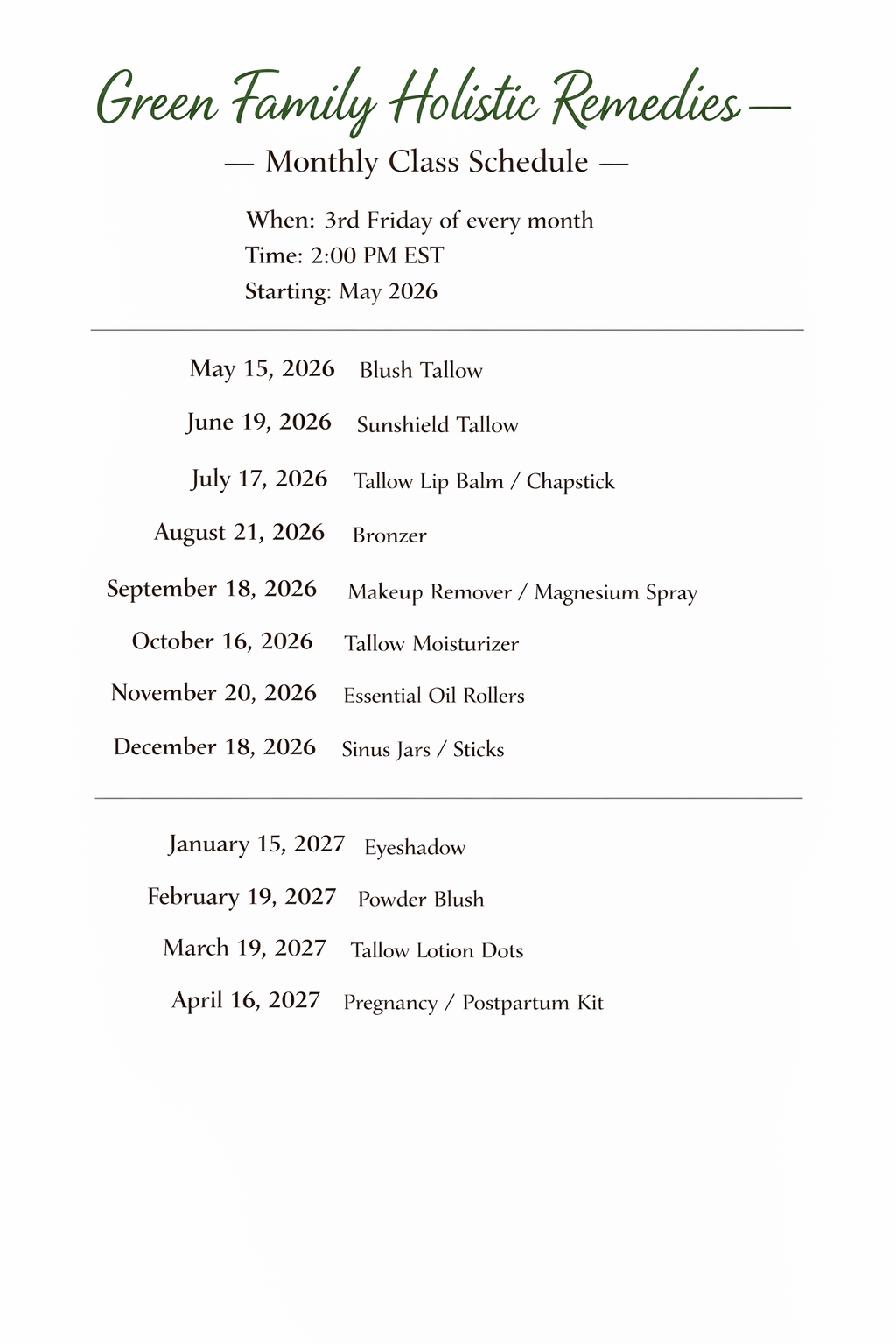 Green Family Method (Wellness Coaching/Classes)