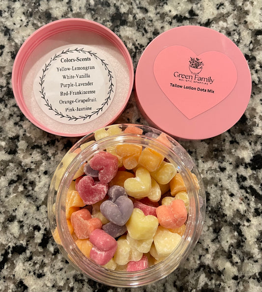 Valentine Tallow Lotion Dots